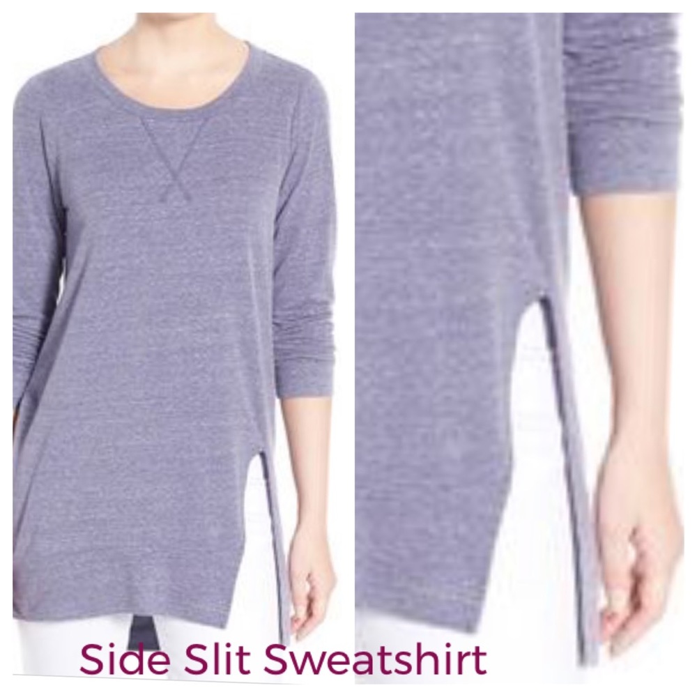 Pleione Side Slit Sweatshirt EUC